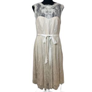 BHLDN Hitherto Celia Dress Womens Size 12 Wedding Boho Beach Lace Event Formal